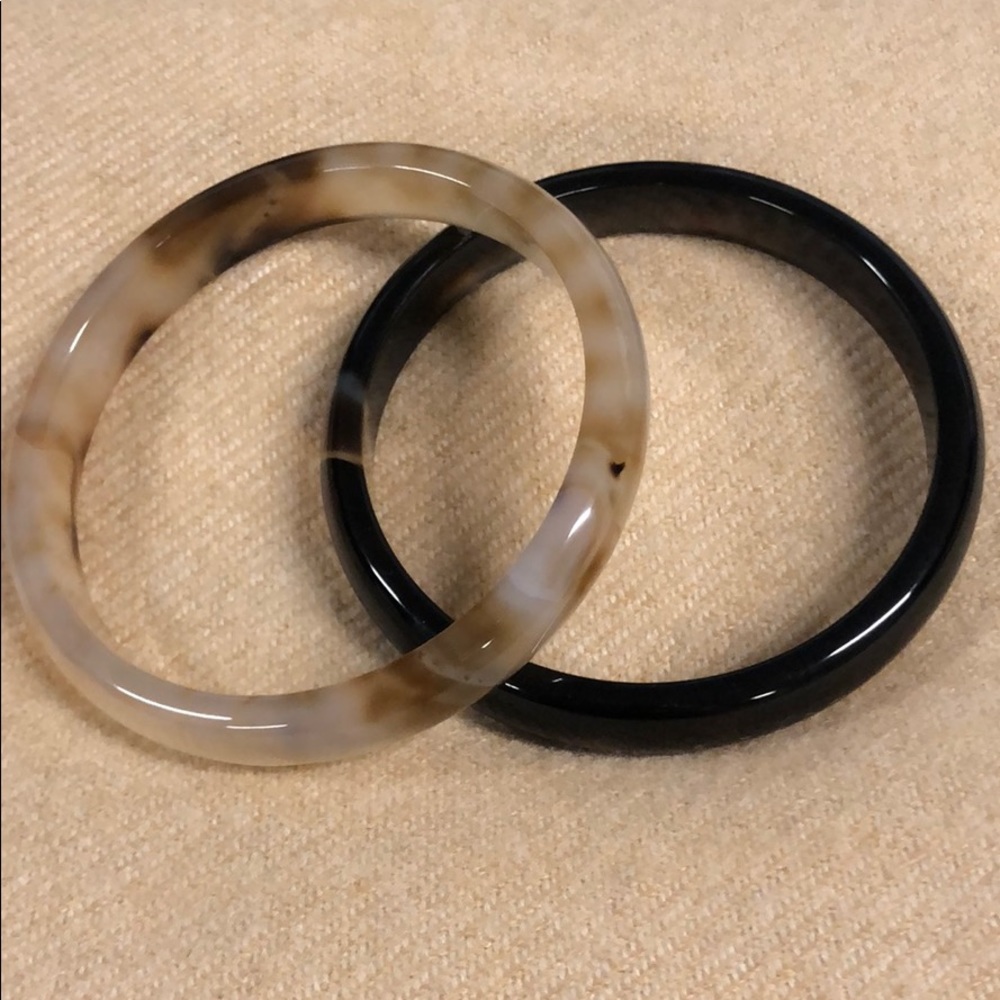 Glass marble stacking bracelets